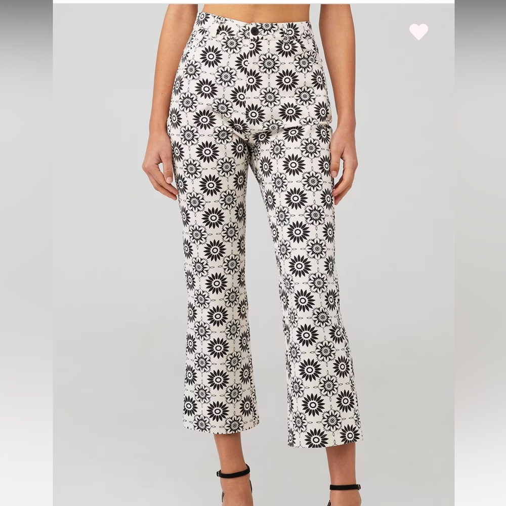 Rolla’s Bootcut Crop Pant - Floral Patterned High-Waisted Pants